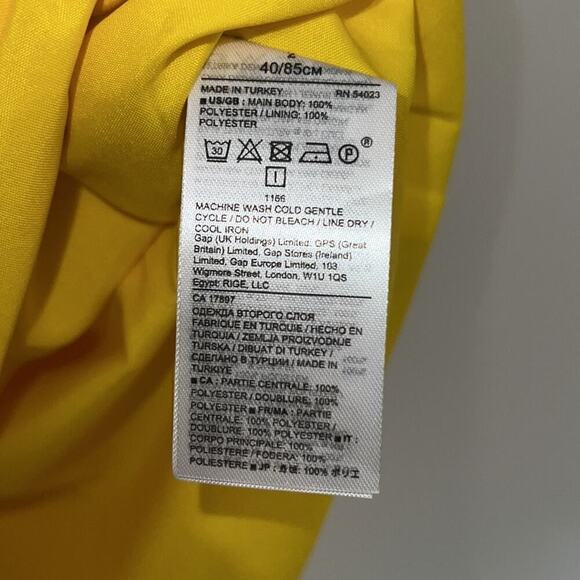 Banana Republic yellow ruffle sleeve dress size 2 new with tags - Picture 9 of 10